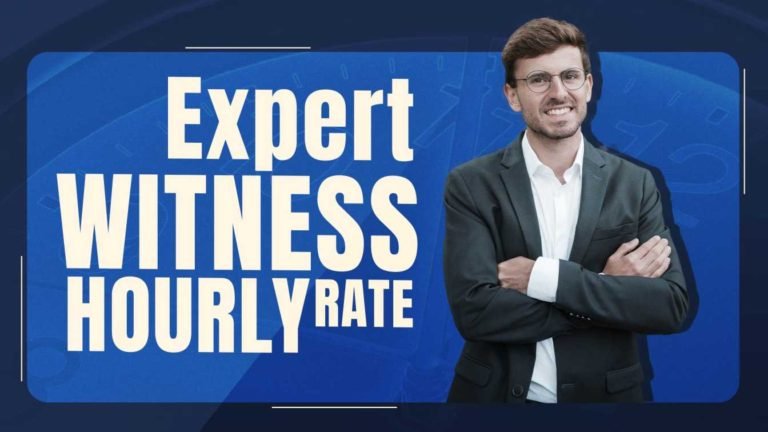 Illustration with text Expert Witness Hourly Rate