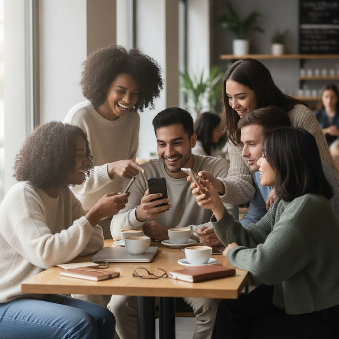 friends sharing photos on phones png.png